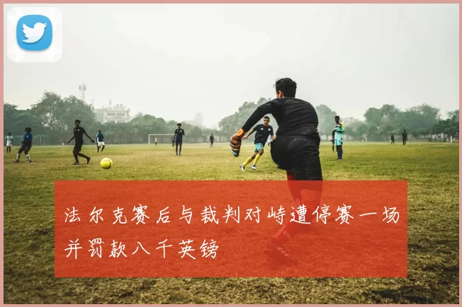 法尔克赛后与裁判对峙遭停赛一场并罚款八千英镑